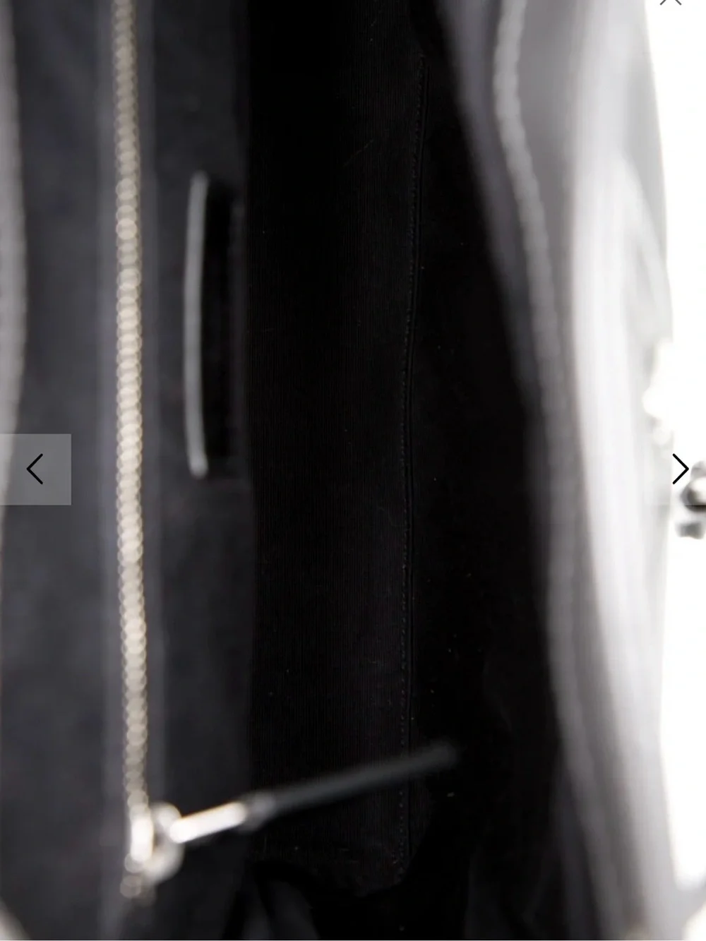 Authentic Saint Laurent Gray Medium Chevron Leather Backpack